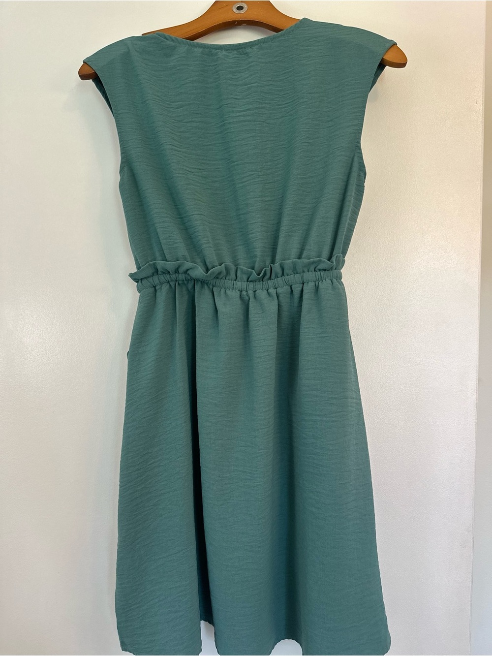 Gilli Teal Sleeveless Drawstring Waist Casual Dress - Picture 4 of 6
